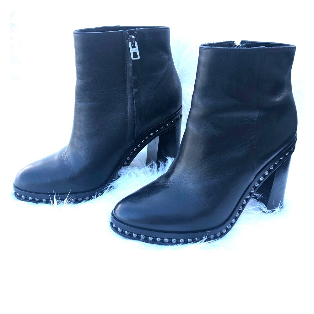 Coach studded Justina booties